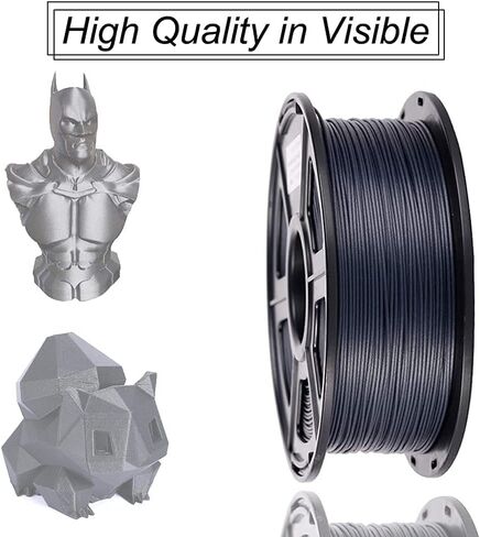 PLA Filament خيوط الطابعة ثلاثية الأبعاد من ألياف الكربون 1.75 مم 20% دقة أبعاد ألياف الكربون +/- 0.03 مم 1 كجم 2.2 رطل بكرة سوداء in Saudi Arabia