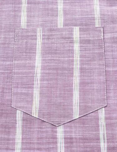 قمصان JOGAL الرجالية الكاجوال من القطن والكتان بأكمام قصيرة وأزرار سفلية مخططة للصيف والشاطئ in Kuwait