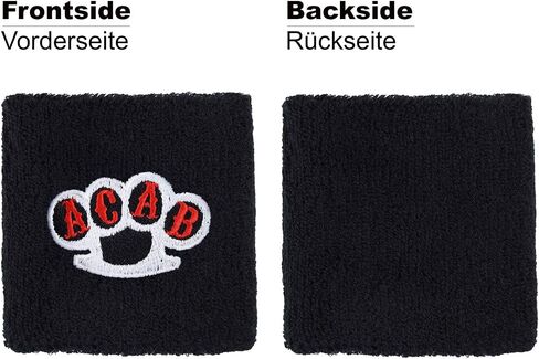 Outdoor Sweat Band for Wrist- Embroidered Biker Sweat Absorbent Wrist Band - Terrycloth Black Arm Band for Sport in Saudi Arabia