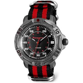 VOSTOK | Komandirskie Military Commander Mechanical 40mm Wrist Watch | Model 172 | WR 200m | Black Dial Mechanical Watch | Luminous dots