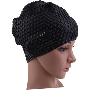 Sosoport Swim Caps Swimming Hat for Women Silicone Swimming Hat Women Swim Cap Waterproof Swim Cap Swim Cap for Women Swimming Cap Long Hair Swim Cap Adult Water Drop Cap Miss Water Proof