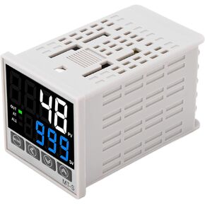 PID Temperature Controller Kit, AC100‑240V, 2 Working Methods, 5 Display Functions, Backlit Display Automatic Temperature Control Instrument(48x48mm（MT-S）)