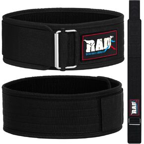 RAD Self-Locking Weight Lifting Belt - Weightlifting Belt for Deadlifting, Powerlifting and Olympic Lifting Athletes - Lifting Support for Men and Women