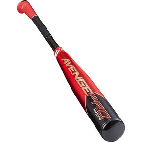 مضرب بيسبول Axe Bat 2023 Avenge Pro Hybrid (-3) BBCOR، 3 قطع من خليط معدني/مركب هجين، أحمر/أسود/ذهبي