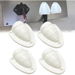 Boat Wire Cable Hole Vent Cover Clam Shell Ventilator for Marine Yacht Hardware Accessories, 2-1/2"L x 2-1/4"W