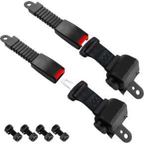 Golf Cart Seat Belts Universal Golf Carts Retractable 47" Belts for EZGO TXT RXV | Yamaha | Club Car UTV | ATV 2 Set Only