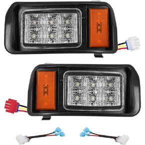 Drive-up Golf Cart LED Headlight, Club Car Headlights for DS 1993-up Models 12 Volt Club Car DS LED Light Kit OEM 101988001 101988002