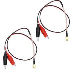 2pcs Crocodile Clip Test Cable SMA Male to Crocodile Clip Test Line RF Cable Connection Line RG316 Cable for Laboratory Electrical Testing Work