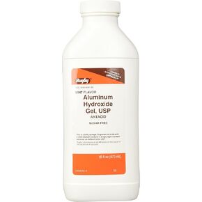 Aluminum Hydro Gel, USP 320mg/5mL 473mL per Bottle Generic for Amphojel PACK of 2 Total 946 ML (2)