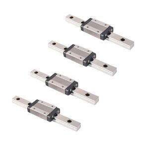 MGN9 Linear Rail 150mm 5.91" 4PCS MGN9 Miniature Linear Motion Slide Rail + 4PCS MGN9H 9mm Linear Sliding Bearing Carriage Block Black for 3D Printer and CNC Machine