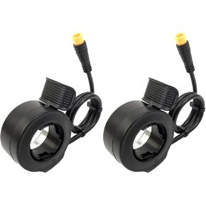 Electric Scooter Thumb Throttle, 2 Pcs Speed Control Finger Throttle 7/8inch (22mm) Finger Throttle Brake Switch Electric Bike Scooters Replacement for Most E Bikes with Sensor Controller