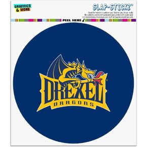 Drexel University Primary Logo Automotive Car Window Locker Circle Bumper Sticker