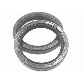 2 Pcs Black Double Lip Rubber Coated Grease Oil Seal TC 40 x 52 x 7mm