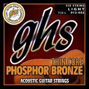 GHS Strings Thin Core Phosphor Bronze - Acoustic String Set - Light - 012-052 (TCB-L SET)