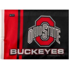 Rico Industries Black Double Sided Double Sided Car Flag - 16" x 19" - Strong Pole that Hooks Onto Car/Truck/Automobile