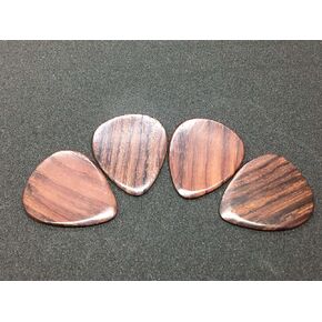 Guitar Picks Indian Rosewood For Electric Acoustic, Brown, Pack Of 4