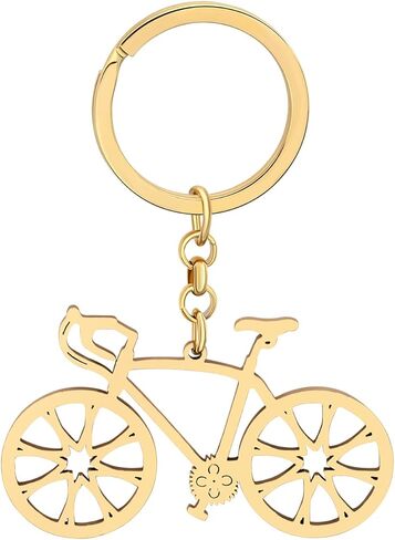 Stainless Steel Cute Road Bike Keyring Bicycle Key Chain Rings Jewelry Car Charms for Women Girls Cycling Enthusiasts in Kuwait