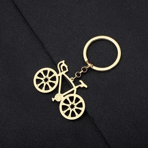 Stainless Steel Cute Road Bike Keyring Bicycle Key Chain Rings Jewelry Car Charms for Women Girls Cycling Enthusiasts in Kuwait