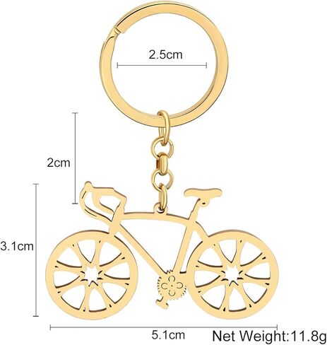 Stainless Steel Cute Road Bike Keyring Bicycle Key Chain Rings Jewelry Car Charms for Women Girls Cycling Enthusiasts in Kuwait