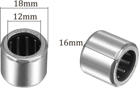 5pcs HF1216 Needle Roller Bearings - [12mm x 18mm x 16mm] One Way Clutch Bearing for Transmission Use, Chrome Steel Rollers in Saudi Arabia
