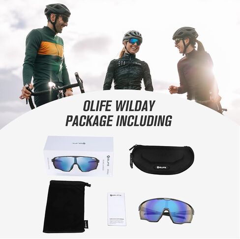 Wilday Cycling Sunglasses for Men and Women, UV400 Protection Sports Sunglasses with Fashion Style in Saudi Arabia