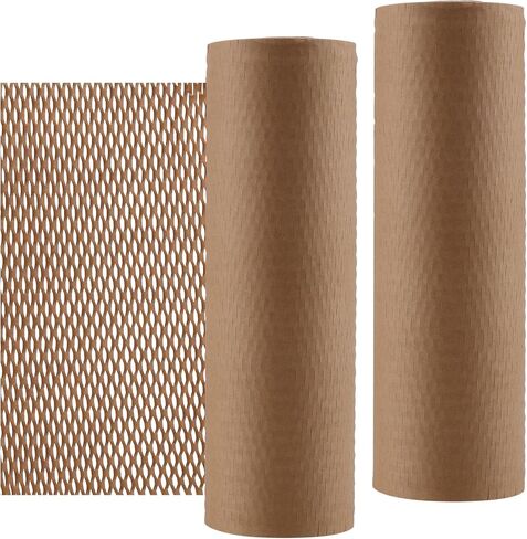 ورق تغليف على شكل قرص العسل مقاس 328 قدمًا × 12 بوصة، غلاف مبطن على شكل قرص العسل، لفة ورق تغليف على شكل قرص العسل، مستلزمات التعبئة للشحن والتعبئة والنقل in Kuwait