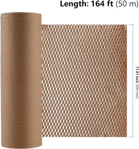 ورق تغليف على شكل قرص العسل مقاس 328 قدمًا × 12 بوصة، غلاف مبطن على شكل قرص العسل، لفة ورق تغليف على شكل قرص العسل، مستلزمات التعبئة للشحن والتعبئة والنقل in Kuwait