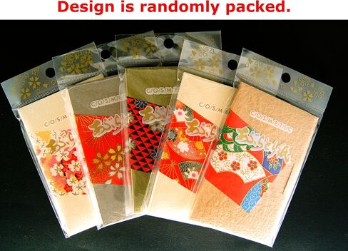 Japanese Premium Oil Blotting Papers, Assorted Yuzen Design Patterns, 300 sheets, 4.13 x 2.95 inches, Type C (Set of 3) in Saudi Arabia