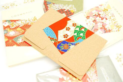 Japanese Premium Oil Blotting Papers, Assorted Yuzen Design Patterns, 300 sheets, 4.13 x 2.95 inches, Type C (Set of 3) in Saudi Arabia