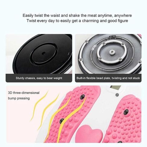 Board, Twisting Waist Disc, Waist Shaping Machine, Body Shaping Twisting Waist Machine Rotating Board Sports Equipment with Intelligent Calculation in Saudi Arabia