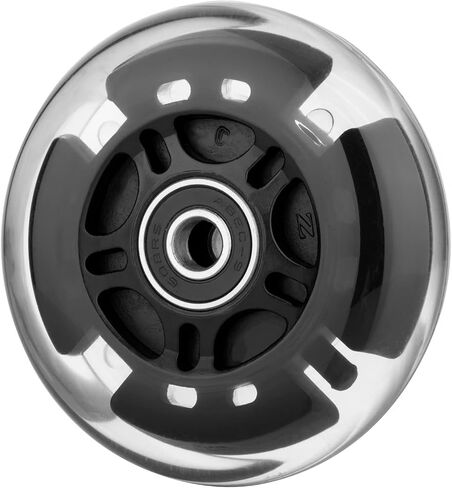 AOWESM 80mm Light Up Scooter Wheels L.E.D.Flashing 3-Wheel Kick Scooter Rear Replacement Wheels for Kick Push Scooters, Inline Skates, Micro Kickboard, Luggage and more (2-Pack) in Saudi Arabia