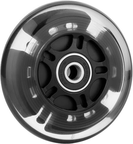 AOWESM 80mm Light Up Scooter Wheels L.E.D.Flashing 3-Wheel Kick Scooter Rear Replacement Wheels for Kick Push Scooters, Inline Skates, Micro Kickboard, Luggage and more (2-Pack) in Saudi Arabia