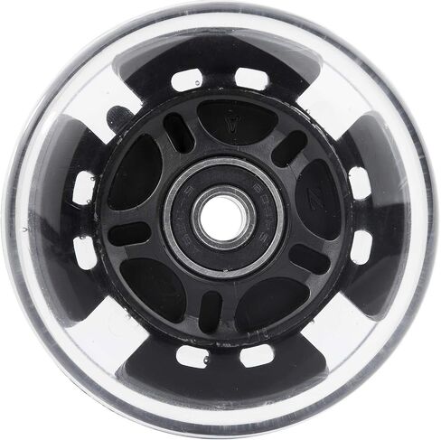 AOWESM 80mm Light Up Scooter Wheels L.E.D.Flashing 3-Wheel Kick Scooter Rear Replacement Wheels for Kick Push Scooters, Inline Skates, Micro Kickboard, Luggage and more (2-Pack) in Saudi Arabia