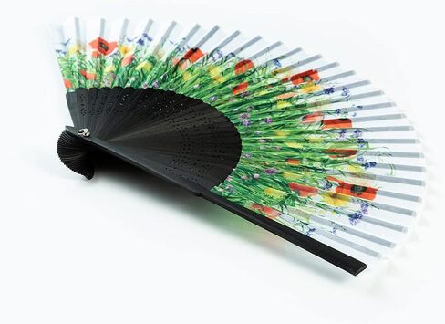 Handheld Floral Pattern Fabric Fans Summer Cools Perfect for Weddings, Parties and Church Events Apricot in Saudi Arabia
