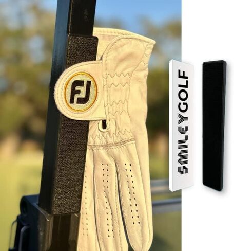 Magnetic Golf Glove Holder for Golf Carts - Strong-Hold Magnets & Velcro Panel - Keep Gloves Dry Premium Golf Cart Accessories - Extend Glove Life 1-3+ months in Saudi Arabia