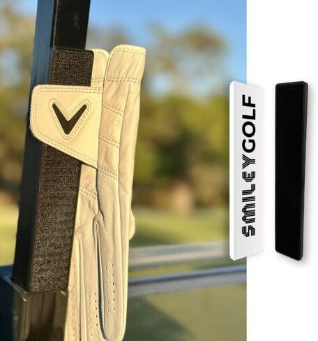 Magnetic Golf Glove Holder for Golf Carts - Strong-Hold Magnets & Velcro Panel - Keep Gloves Dry Premium Golf Cart Accessories - Extend Glove Life 1-3+ months in Saudi Arabia
