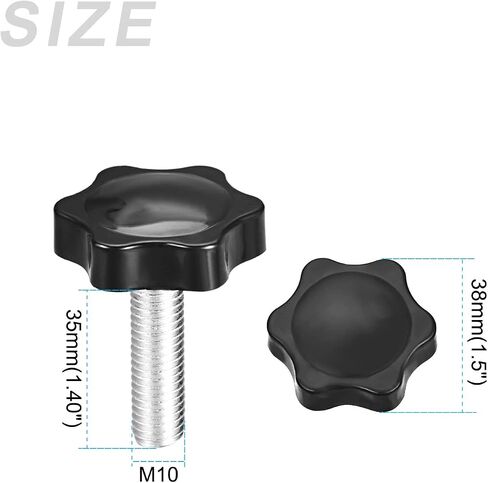 METALLIXITY Clamping Handle Screw Knobs (M10x40mm) 1Pcs, Metal Star-Shape Grips - for Housing Construction, Lathe Machine, Industry Equipment in Saudi Arabia