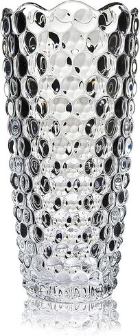 مزهرية كريستال سي اس ارتفاع 12 انش، تصميم قطرة الندى، للزهور والديكور. قطعة لامعة لطيفة جميلة. مثالية كهدية، ومناسبة لجميع المناسبات. in Kuwait