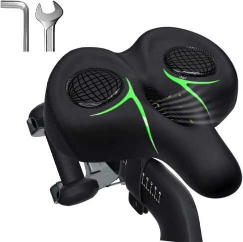 Oversized Bike Seat for Peloton Bike & Bike+, Comfortable Bike Seat Cushion Extra Wide Fit Spin Bike,Peloton,Exercise or Road,Saddle Replacement for Women & Men, Accessories for Peloton in Saudi Arabia
