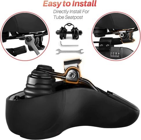 Oversized Bike Seat for Peloton Bike & Bike+, Comfortable Bike Seat Cushion Extra Wide Fit Spin Bike,Peloton,Exercise or Road,Saddle Replacement for Women & Men, Accessories for Peloton in Saudi Arabia