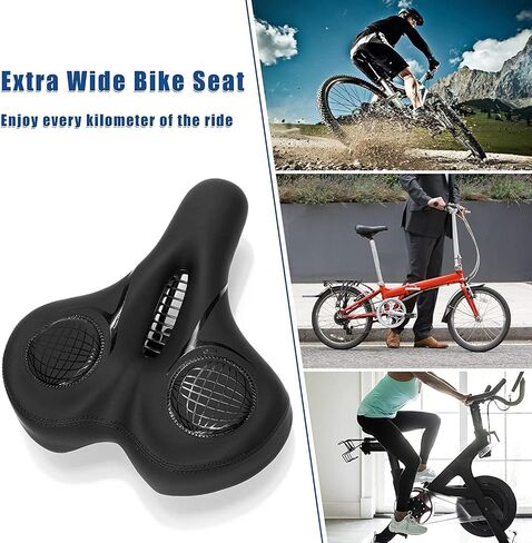 Oversized Bike Seat for Peloton Bike & Bike+, Comfortable Bike Seat Cushion Extra Wide Fit Spin Bike,Peloton,Exercise or Road,Saddle Replacement for Women & Men, Accessories for Peloton in Saudi Arabia