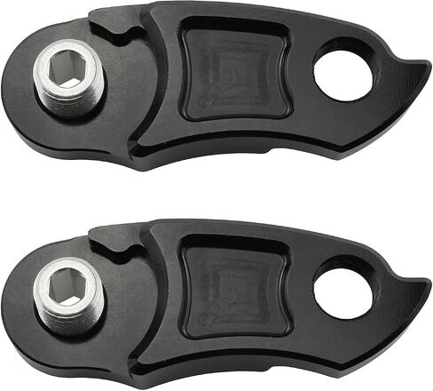 قطعتان من شماعة Derailleur الخلفية للدراجة السوداء، خطاف ذيل Derailleur الخلفي للدراجة، موسع خطاف ذيل الدراجة، موسع إطار الدراجة الهوائية، موسع خطاف ذيل الدراجة in Saudi Arabia