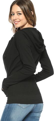 Urban Look Women's Casual Light Weight Thermal Zip Up Hoodies in Kuwait