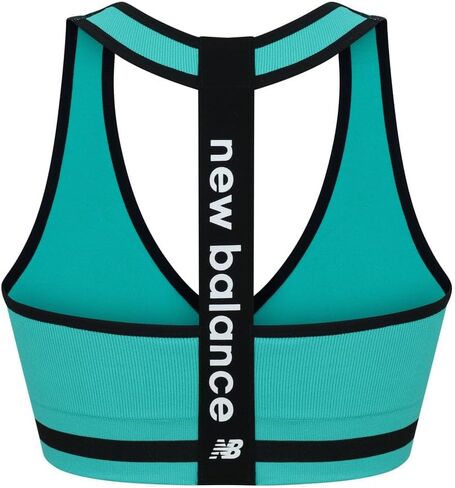 New Balance Seamless Wirefree V-Neck, T-back Racer Sports Bra with Allover Texture in Saudi Arabia