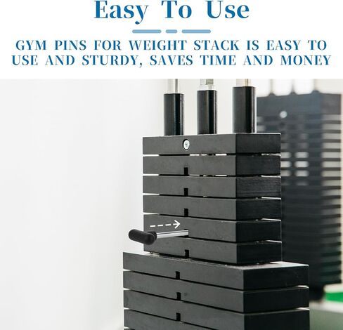 Weight Stack Pin, 1 Pcs Drop Set Pins Gym Home Gym Replacement Parts Pin Tensile 3/8 Diameter 5-1/2 Locking Space Weight Machine Pin Universal Workout Equipment for Fitness Equipment Accessories in Saudi Arabia