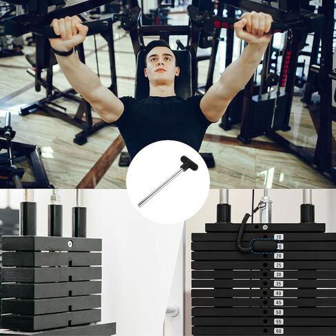Weight Stack Pin, 1 Pcs Drop Set Pins Gym Home Gym Replacement Parts Pin Tensile 3/8 Diameter 5-1/2 Locking Space Weight Machine Pin Universal Workout Equipment for Fitness Equipment Accessories in Saudi Arabia