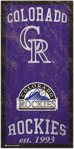 لافتة تراث كولورادو روكيز للجنسين من Fan Creations MLB Colorado Rockies، لون الفريق، 6 × 12 in Saudi Arabia