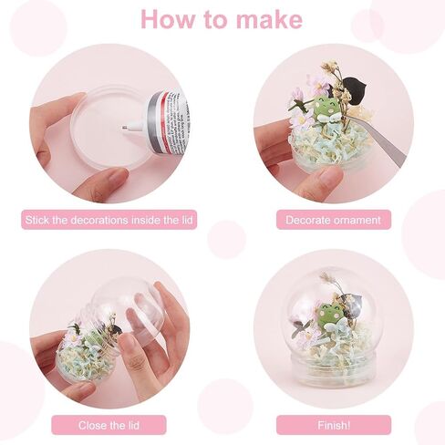 AHANDMAKER 10Pcs 2.6Inch DIY Snow Globes Clear Christmas Water Globes with Caps Snow Globe Clear Plastic Water Globe for DIY Crafts Christmas Home Decor in Saudi Arabia