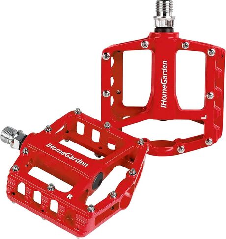 Mountain Bike Pedals, Bicycle Pedals Alloy Cycling Sealed 3 Bearing Bike Pedals - 9/16" Spindle Pedal with 20 Anti-Skid Pins Road Bike Pedals Lightweight Platform Pedals for BMX MTB Bike in Saudi Arabia
