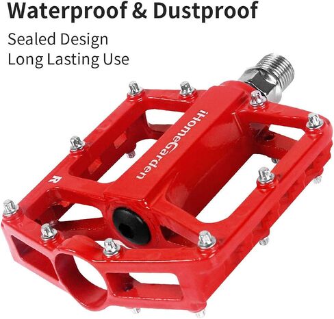 Mountain Bike Pedals, Bicycle Pedals Alloy Cycling Sealed 3 Bearing Bike Pedals - 9/16" Spindle Pedal with 20 Anti-Skid Pins Road Bike Pedals Lightweight Platform Pedals for BMX MTB Bike in Saudi Arabia
